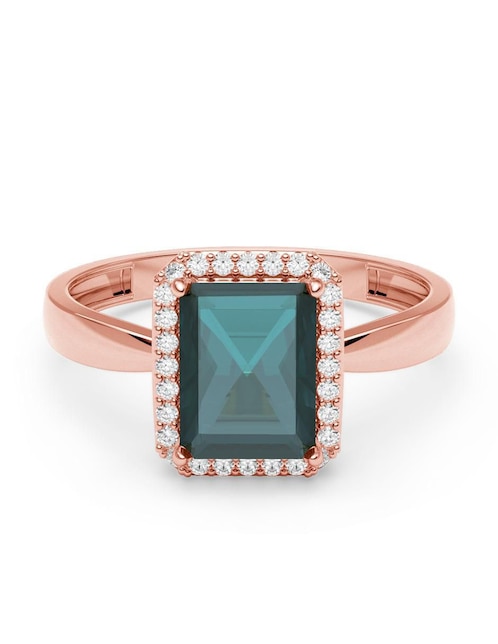 Anillo 10 k de oro zirconia pulido 1