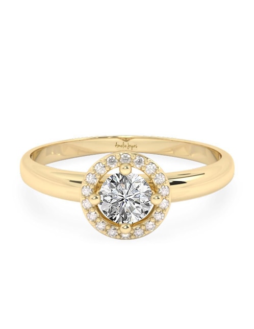 Anillo "de (si aplica)" ninguna amelie joyas sin colección no aplica 10 k "de" oro zirconia pulido