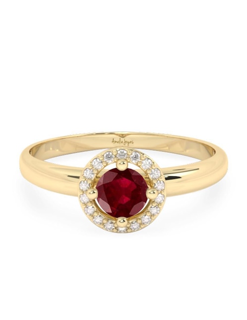 Anillo "de (si aplica)" ninguna amelie joyas sin colección  no aplica 10 k "de" oro rubí pulido