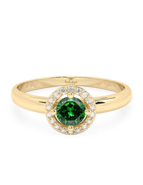 Anillo "de (si aplica)" redondo amelie joyas sin coleccion no aplica 10 k "de" oro zirconia pulido