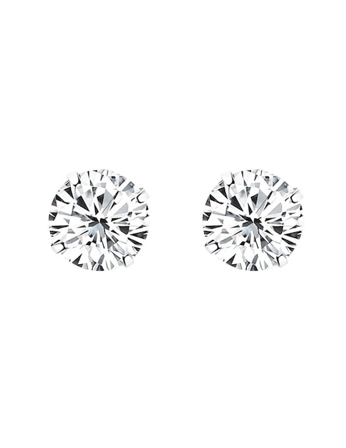 Broqueles redondos Oro Angelus de plata P 925 zirconia