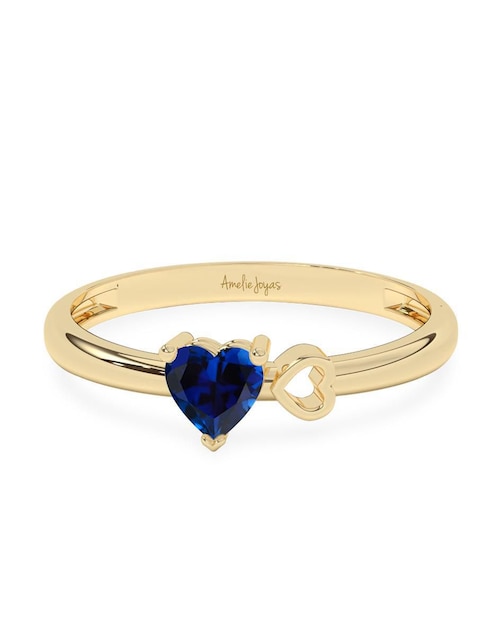 Anillo "de (si aplica)" corazón amelie joyas sin coleccion no aplica 10 k "de" oro zirconia pulido