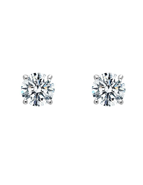 Broqueles circulares de plata P 925 con acabado brillante moissanita Broqueles circulares de plata P 925 con acabado brillante moissanita