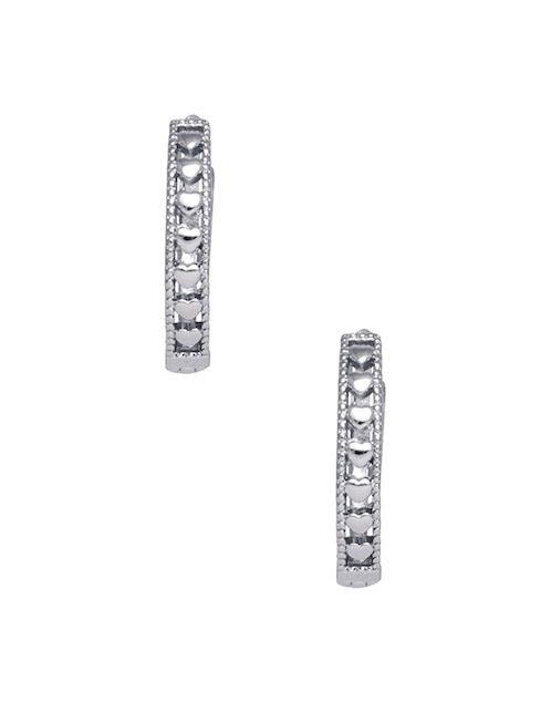 Aretes de círculo Mossimo con acabado baño rodio
