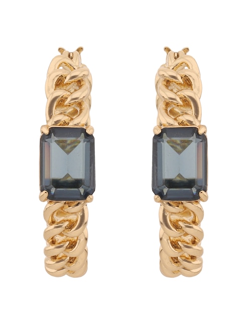 Arracadas de entrelazado Lauren Ralph Lauren con acabado pulido cristal