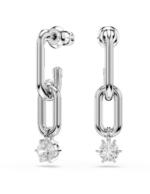 Aretes largos de eslabones Constella con acabado brillante 1