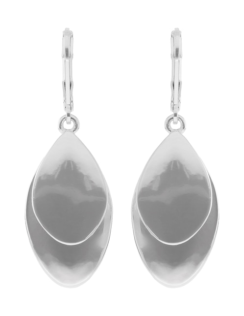 Aretes largos ovalados Silver Element con acabado Plateado 1