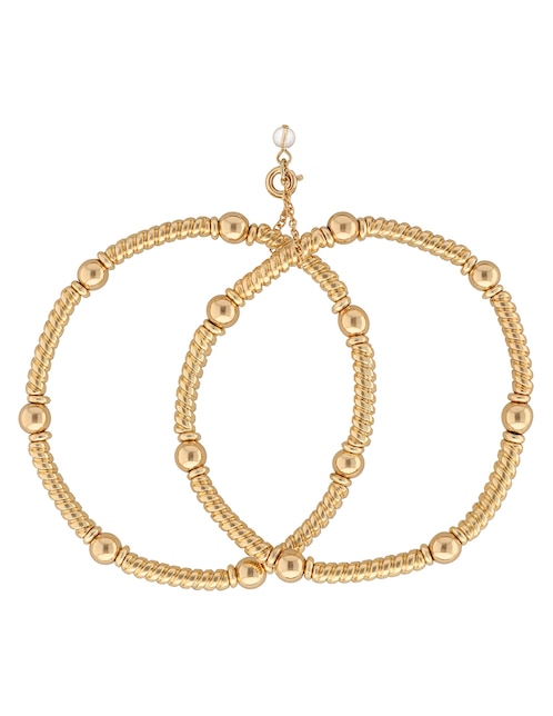 Multi-pulsera Napier Gold Facets con acabado brillante