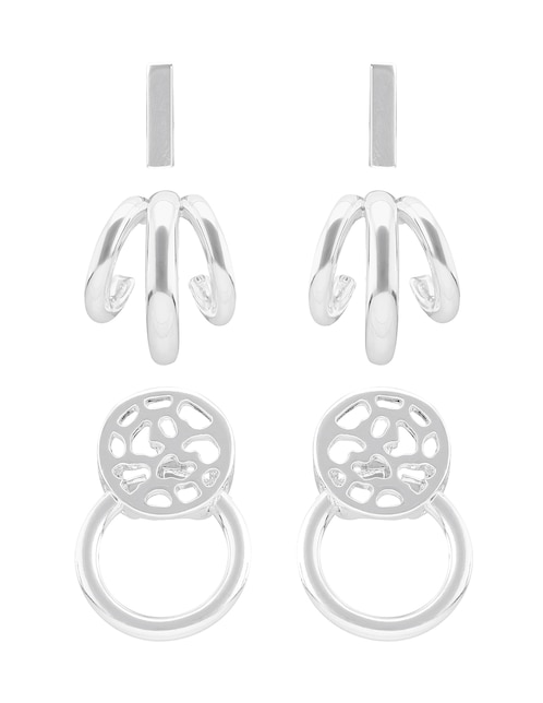 Set de aretes Nine West Metallic Animal con acabado brillante