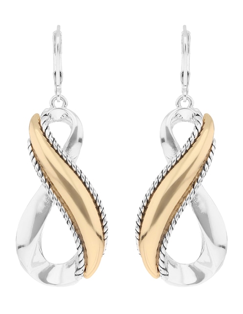Aretes de infinito Napier con acabado brillante