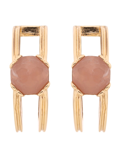 Aretes de letra c Napier con acabado brillante resina