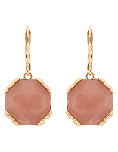 Aretes cortos circulares Set In Stone con acabado brillante 1