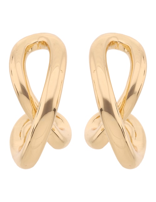 Aretes de círculo Nine West con acabado brillante
