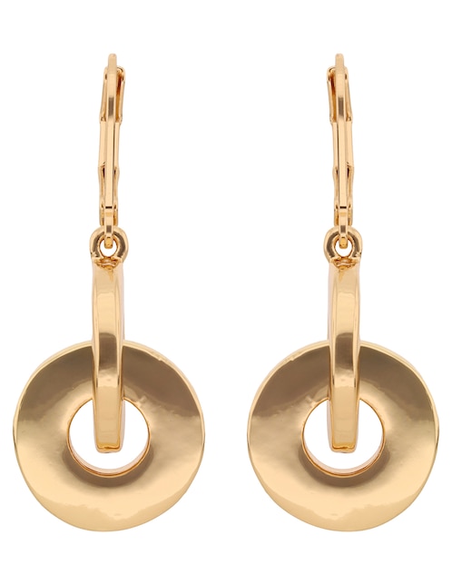 Aros Nine West Gold Buckle con acabado brillante