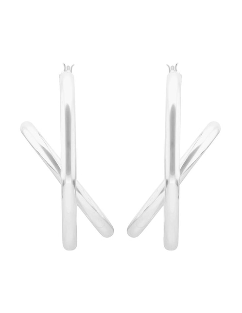 Aros Nine West Metal Ears 25 con acabado brillante