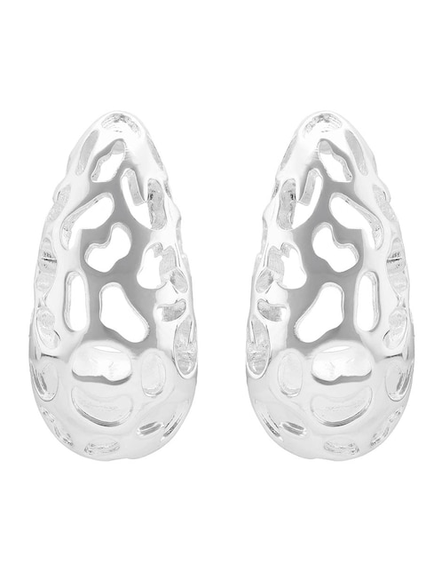 Aretes cortos circulares Nine West Metallic Animal con acabado brillante
