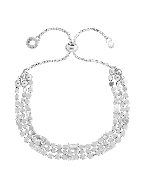 Pulsera Anne Klein con cristal One-Of-A-Kind con acabado brillante