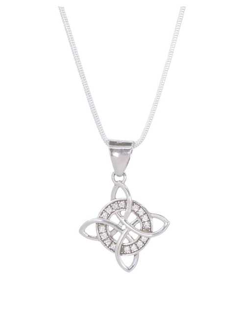 Collar con dije de nudo de bruja Crixus Joyeria de plata P 925