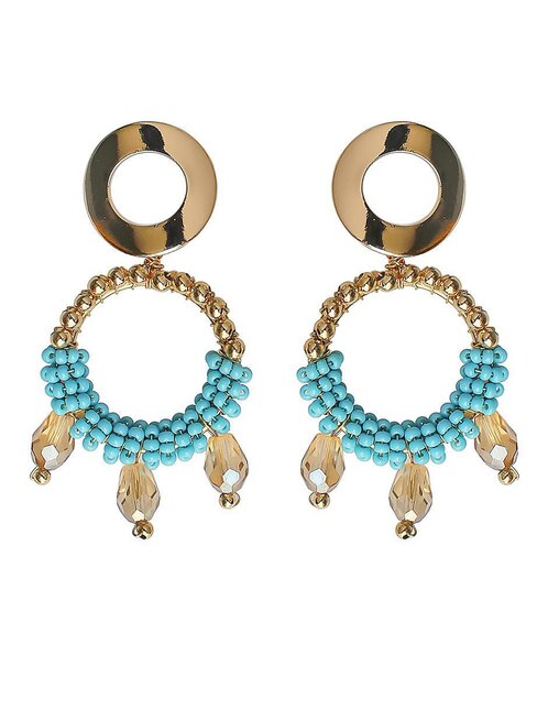 Lotto 20 Paia Orecchini Donna Artigianali Messicani - Lamine E Cristalli - Moda Bohemien