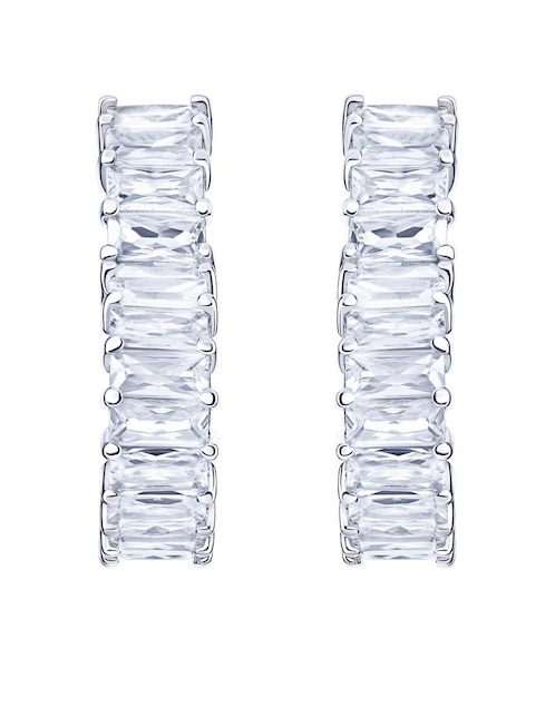 Aretes cortos de corazón Gladkova Joyería de plata P925 con acabado brillante zirconia