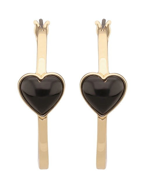 Arracadas de corazón Mallory con acabado brillante cristal 1