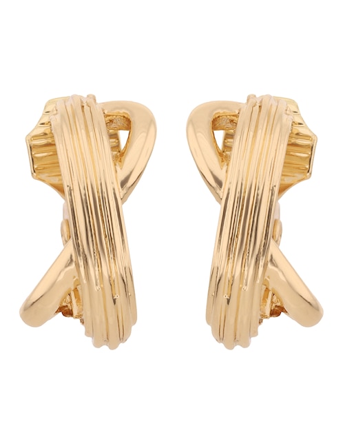Aretes corto entrelazado Versatile Wear con acabado brillante 1
