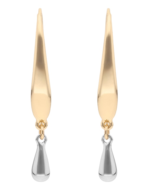 Aretes largos Lena con acabado pulido cristal 1