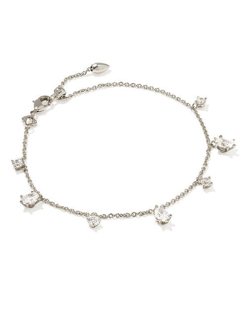 Pulsera Kendra Scott con circonita con acabado baño rodio