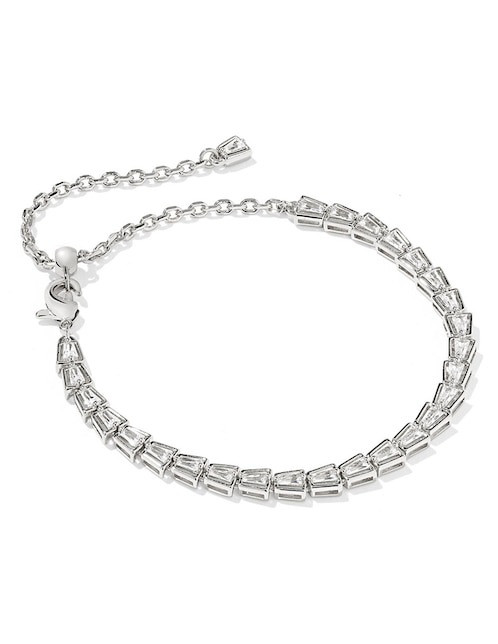 Pulsera Kendra Scott con acabado baño rodio