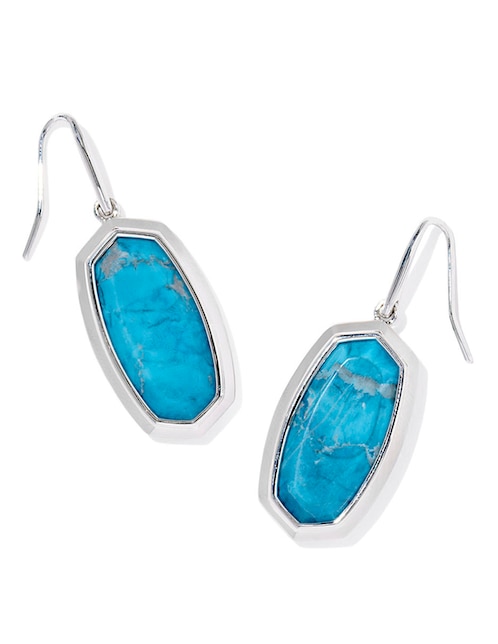 Imagen de producto Aretes cortos de gota Kendra Scott Dani Bezel con acabado baño rodio magnesita