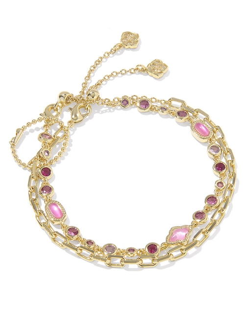 Set de pulsera Mini Elisa y Abbie con acabado baño de oro 14 K 1