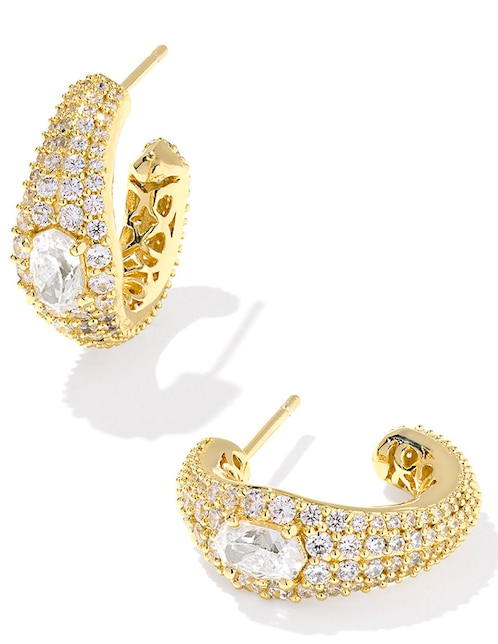 KENDRA SCOTT Arracadas Kendra Scott acabado baño de oro 14 K zirconia cúbica
