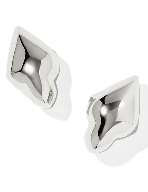Broqueles con acabado baño de rodio 1