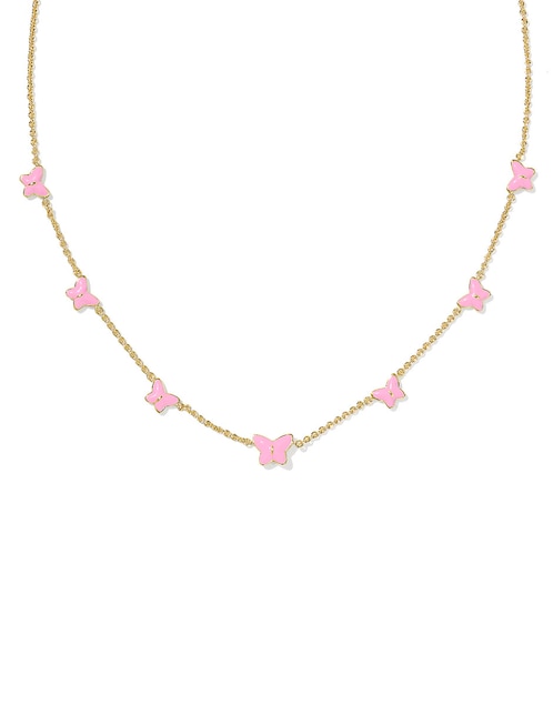 Collar de mariposa Lilia de baño de oro 14 K 1