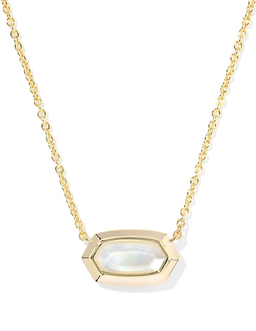Collar ovalado Elisa Bezel de baño de oro 14 K 1