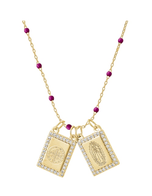 Collar San Benito de baño de oro 14 K 1