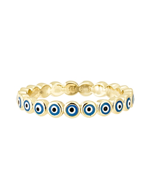 Anillo de ojo Carmela Mía Protección con acabado baño de oro 14 k