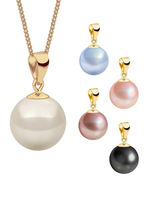 Set collar Éclair perla de cristal 1