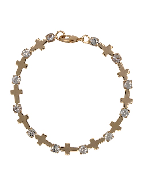 Pulsera Cruz con acabado pulido 1