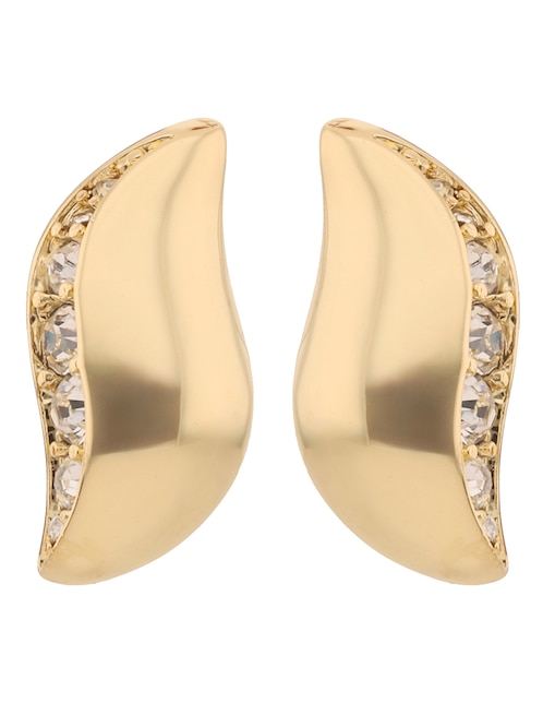 Aretes cortos Anne Klein Feminine Twist con acabado brillante