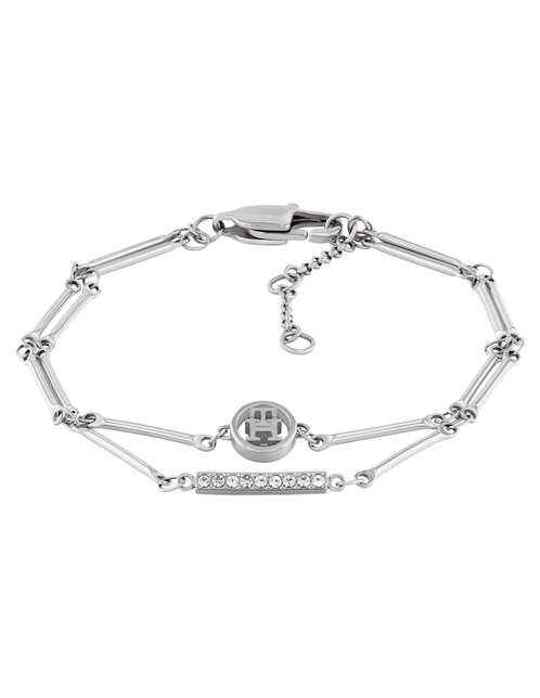 Pulsera Tommy Hilfiger con cristal Bar Chain con acabado brillante