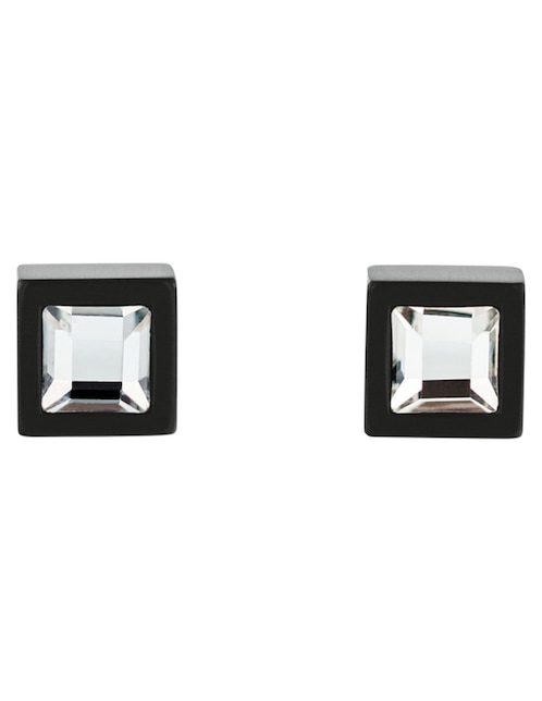 Broqueles cuadrados Calvin Klein CK Essential Links con acabado brillante cristal