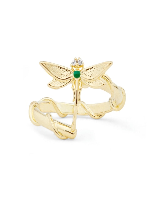 Anillo de libélula Les Néréides Amulets cristal esmaltado