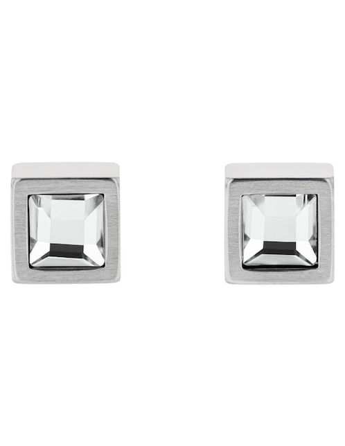 Broqueles cuadrados CK Essential Links con acabado brillante cristal 1