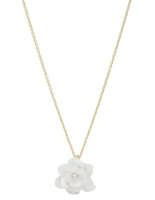 Collar de flor Spring Ball de baño de oro 18 K 1