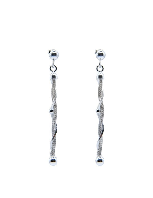 Aretes de círculo de plata P 925 con acabado pulido