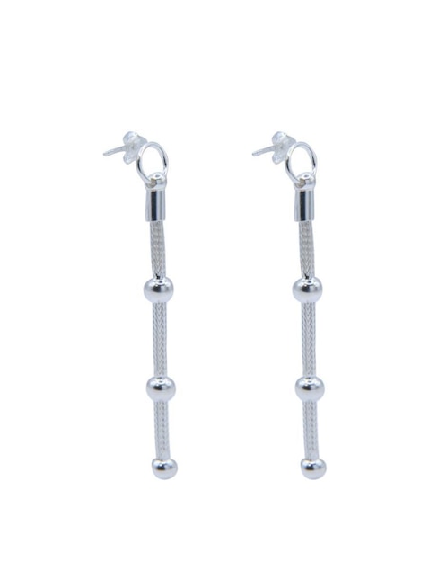 Aretes de círculo de plata P 925 con acabado pulido