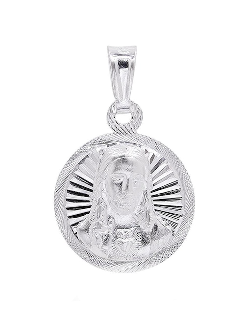 Dije circular Boscaini jesucristo de plata P 925