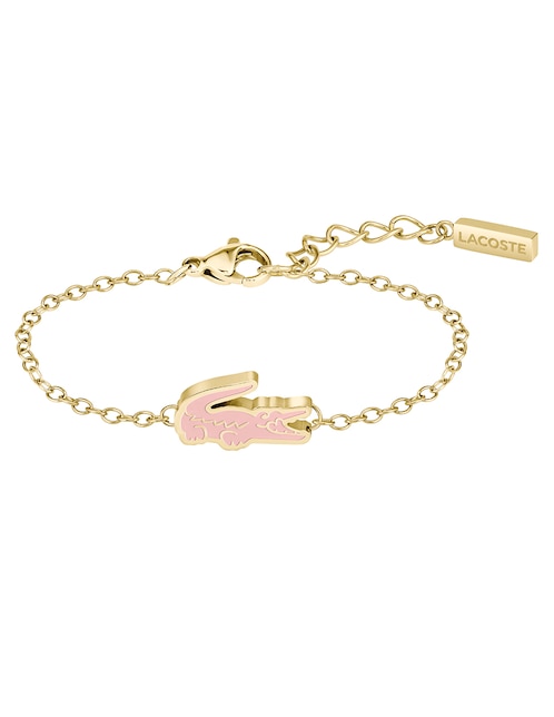 Brazalete Lacoste Cutie Croc con acabado brillante