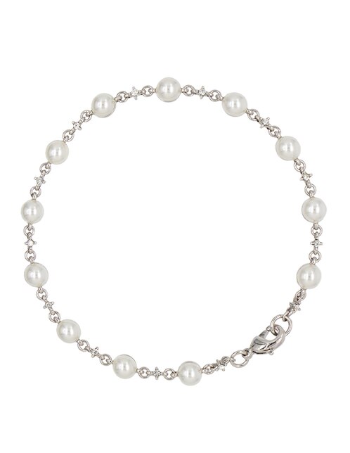 Pulsera con acabado baño rodio 1